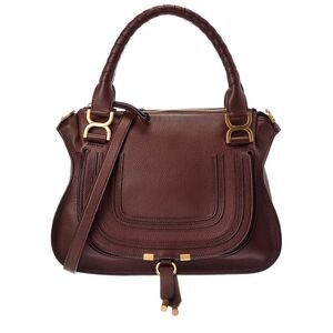 Chloé Marcie Leather Satchel, Brown